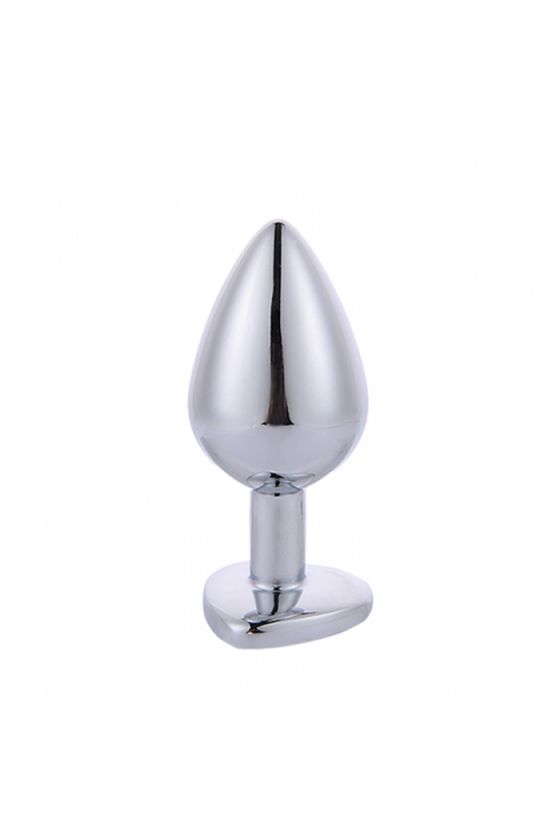 HEARTY BUTTPLUG ANAL MEDIUM SILVER/PINK PASSION LABS