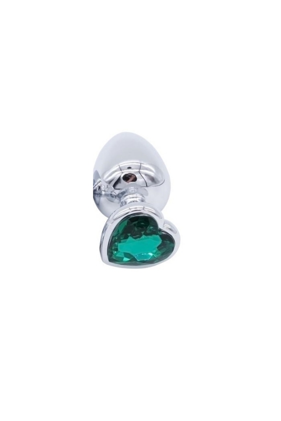 HEARTY BUTTPLUG MEDIUM SILVER / GREEN PASSION LABS