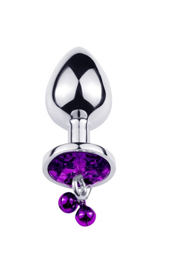 METALLIC ANAL PLUG WITH BELL RING MY BELLS SMALL PURPLE