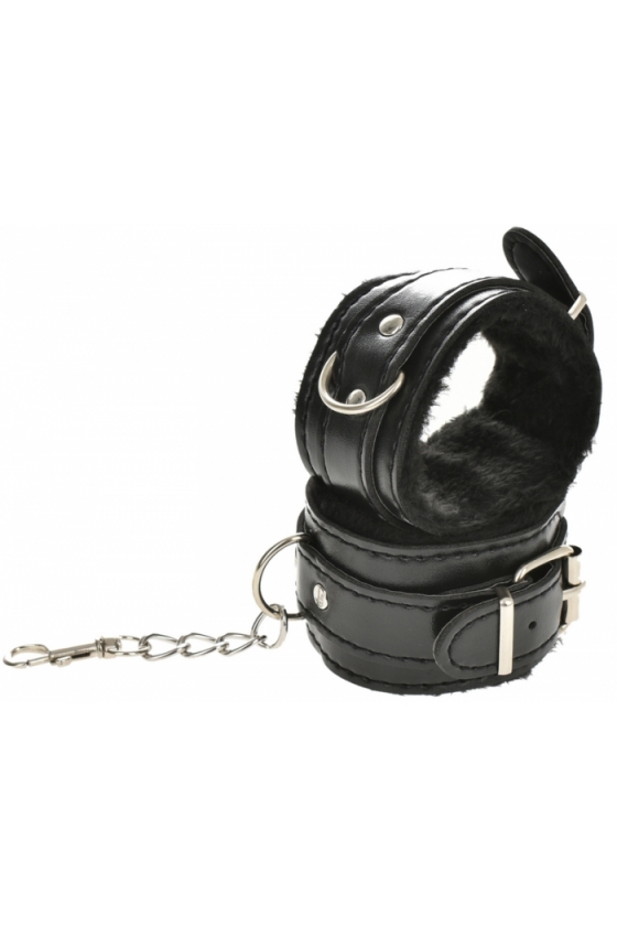 SIENNA HANDCUFFS WITH ARTIFICIAL FUR BLACK QUILTY TOYS