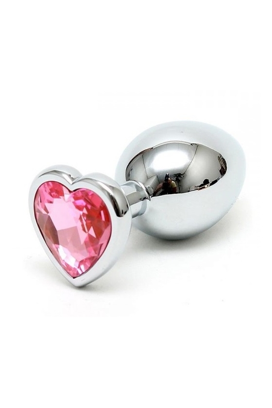 HEARTY BUTTPLUG LARGE SILVER / PINK PASSION