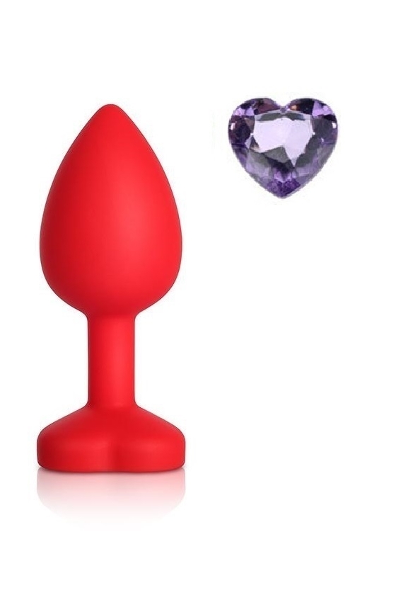 DOP ANAL BRIGHTY LARGE SILICONE RED / PURPLE HEART