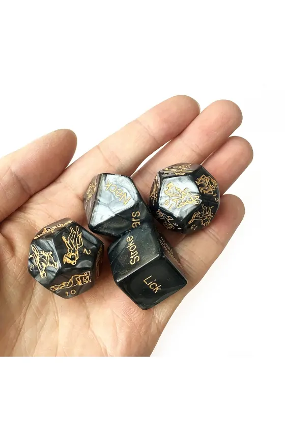 4 BLACK DICES FOR EROTIC GAMES