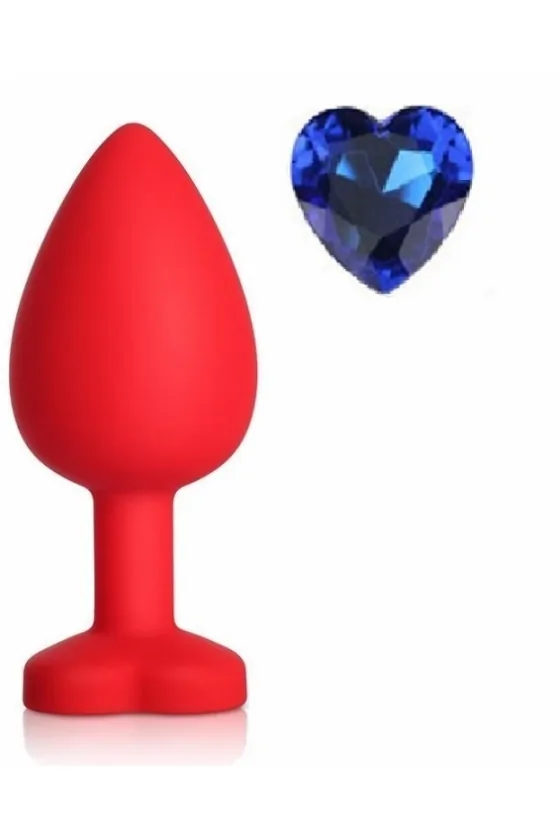 ANAL PLUG BRIGHTY LARGE SILICONE RED/BLUE