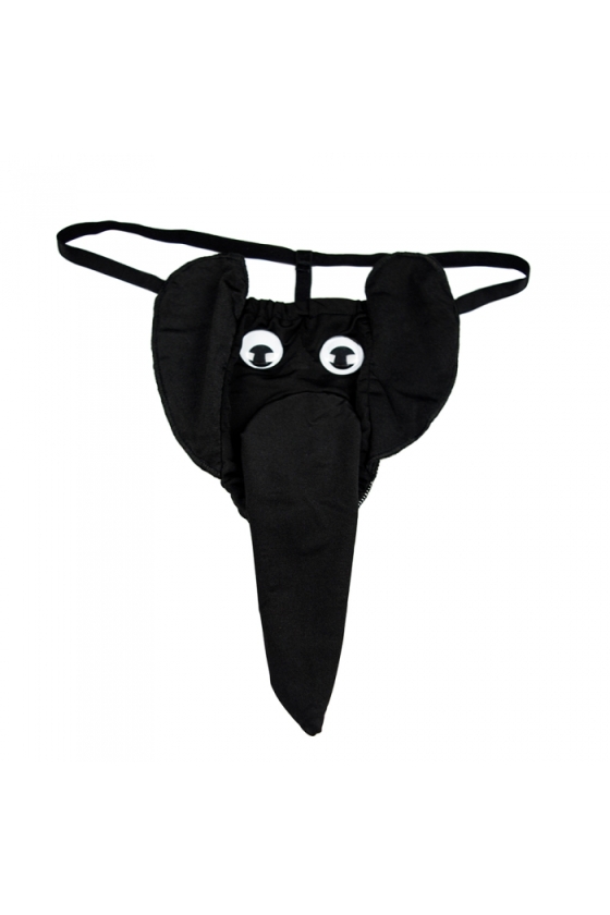 SEXY BLACK ELEPHANT THONG PANTIES S-L