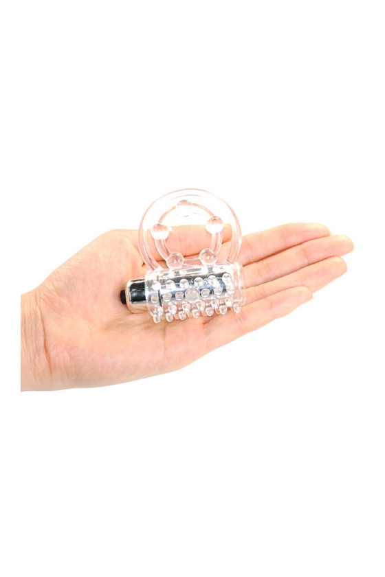 DOUBLE PENIS BULLET RING WITH VIBRATOR BULLET