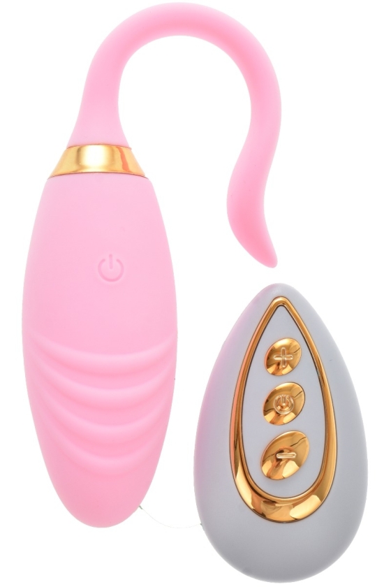 EGG VIBRATOR REMOTE CONTROL 10 MODES+6 INTENSITIES SPEED SILICONE USB PINK