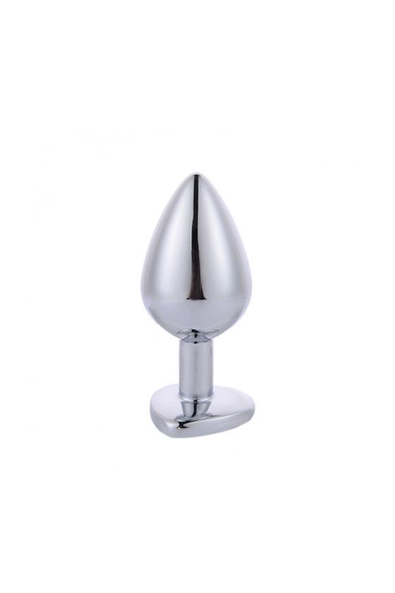 HEARTY BUTTPLUG LARGE SILVER / GREEN