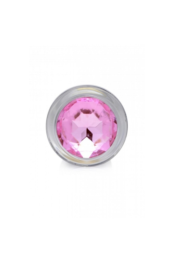 BOOTY SPARKS PINK GEM GLASS ANAL STOPPER