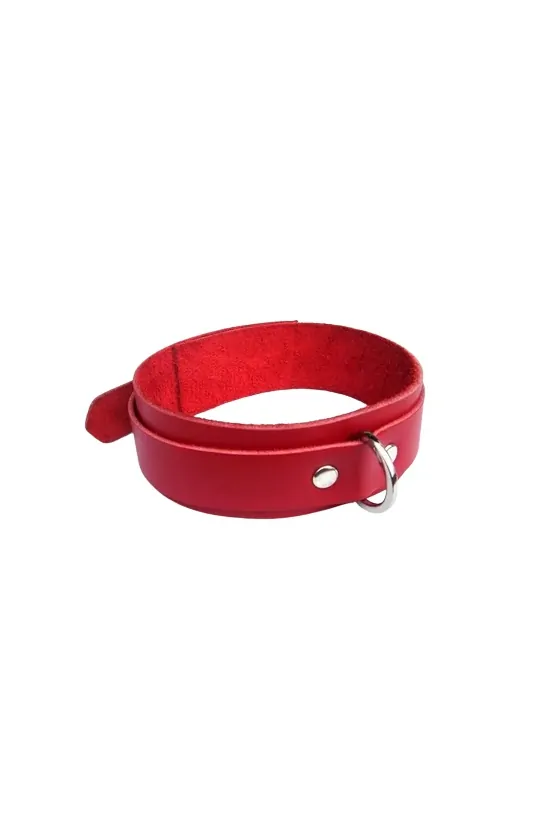 SIMPLE COLAR VEGAN LEATHER RED