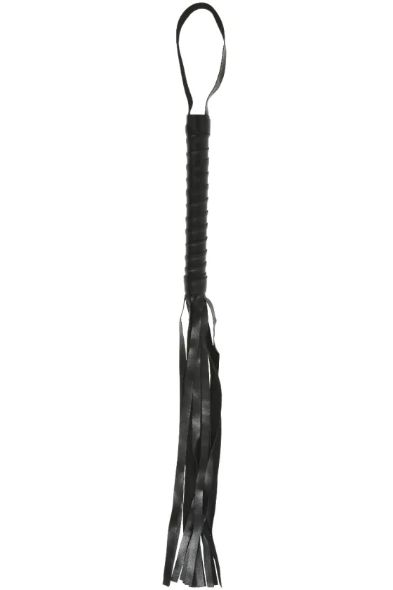 BLACK ECOLOGICAL LEATHER WHIP