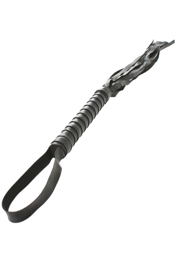 BLACK ECOLOGICAL LEATHER WHIP