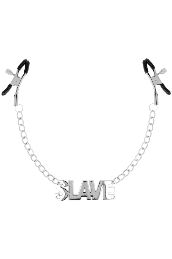 OHMAMA FETISH NIPPLE CLAMPS WITH CHAINS - SLAVE