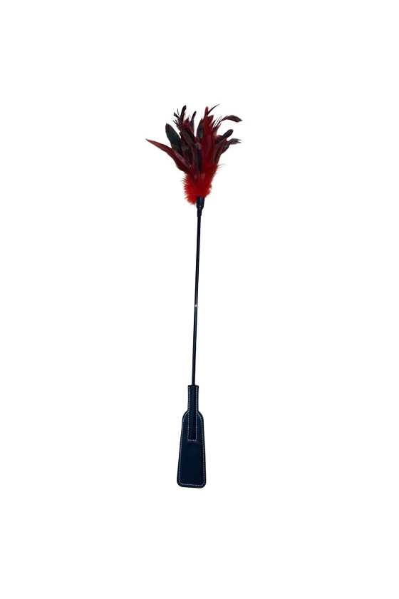 DOUBLE TICKLER AND TIE ACCESORIE BACK/RED 63 CM