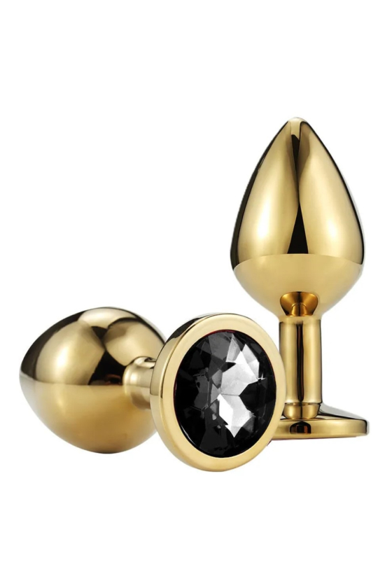 METALLIC ANAL MEDIUM BUTTPLUG GOLD/BLACK