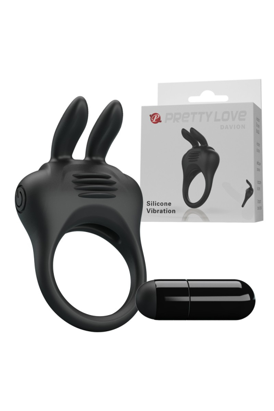 DAVION PENIS RING WITH VIBRATIONS SILICONE BLACK