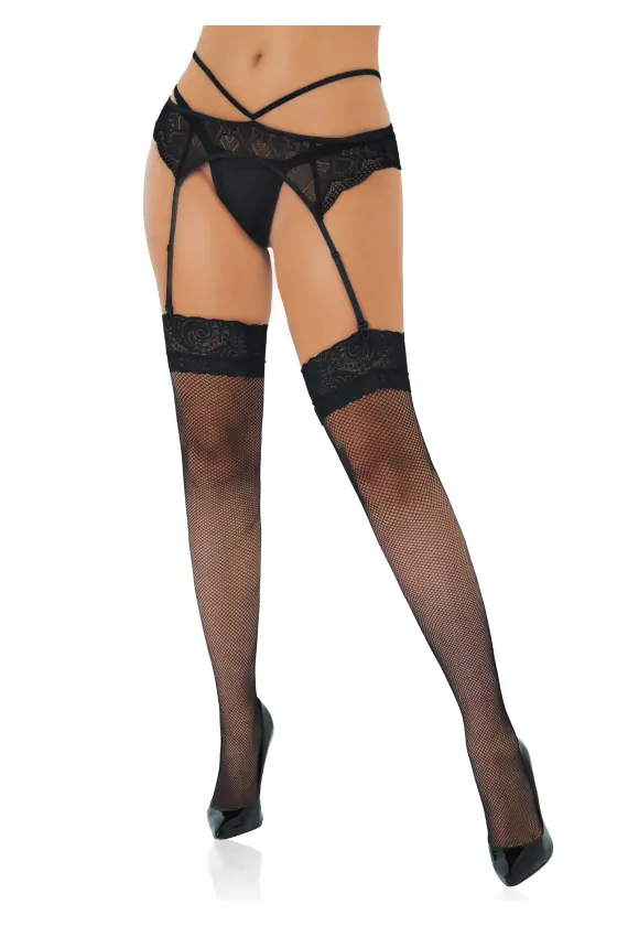 STOCKINGS WITH LACE BAND...