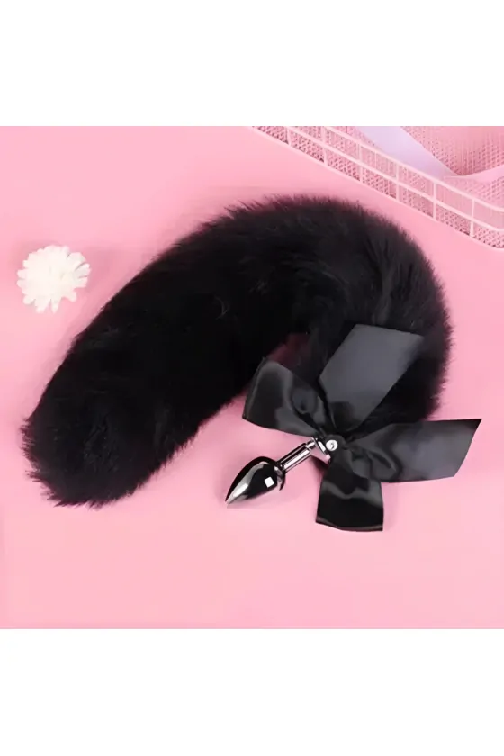 SMALL BLACK FOX BUTT PLUG...