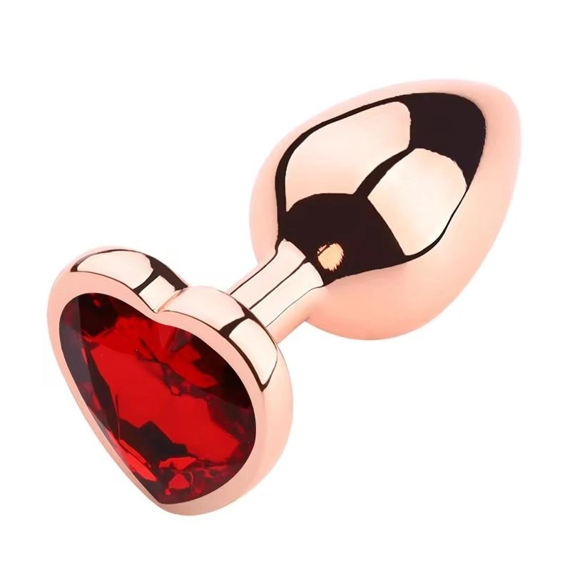 Anal Plug Brilliant Anal Plug Small, Rose Gold, Red Stone