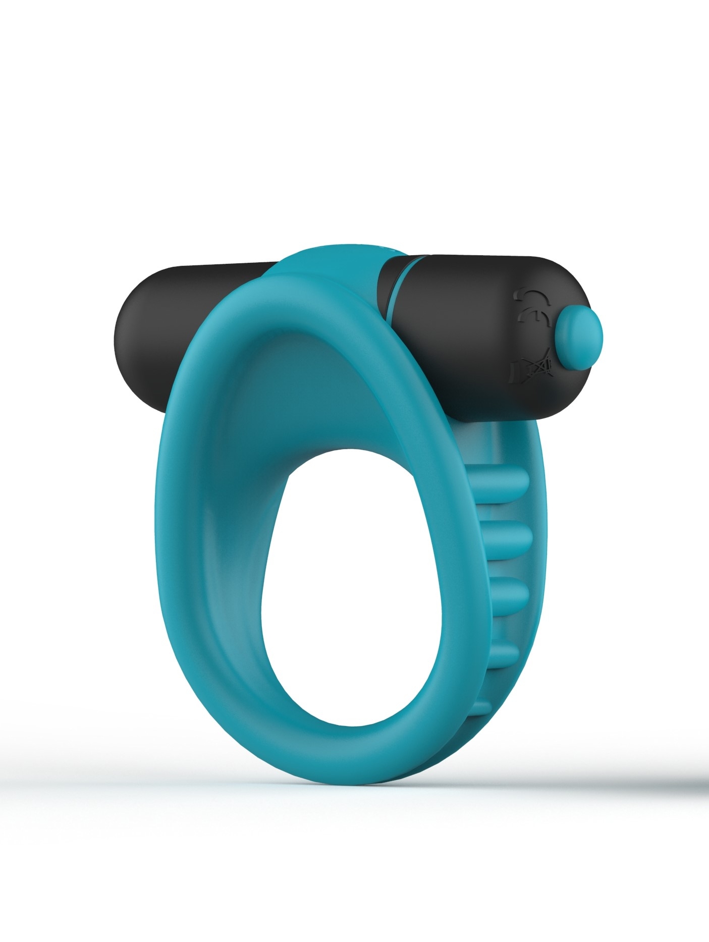 Ocean Penis Ring with Vibrations, Silicone, Blue, Mokko Toys, Simply Fun